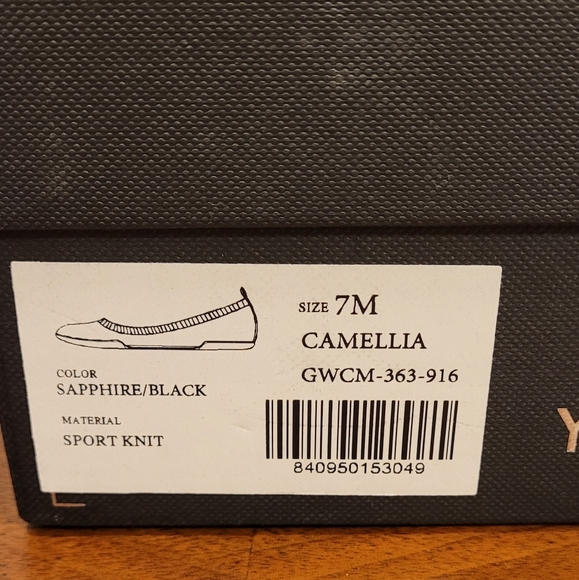 YOSI SAMRA Camellia Foldable Flat Sport Knit Navy / Black sz 7M - Picture 2 of 7